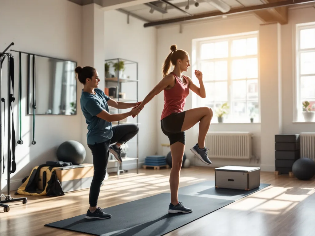Sports rehab session